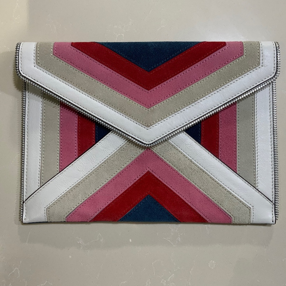 Rebecca Minkoff Striped Leo Envelope Clutch